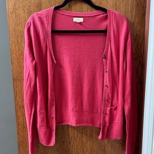 Aerie Pink Button-Up Cardigan
